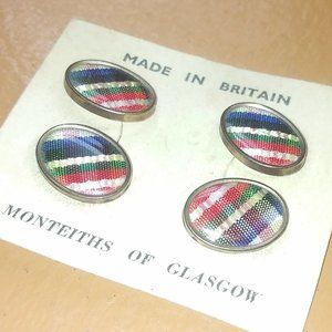 Monteiths of Glasgow Plaid Made in Britain Shirt Cuff links